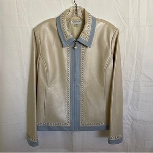 ✨SOLD✨VINTAGE St. John Sport leather jacket